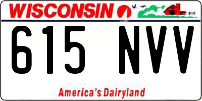 WI license plate 615NVV