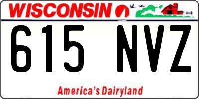 WI license plate 615NVZ