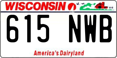 WI license plate 615NWB