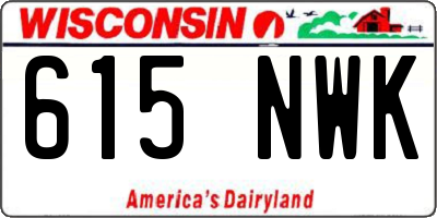 WI license plate 615NWK