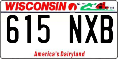 WI license plate 615NXB
