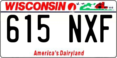 WI license plate 615NXF