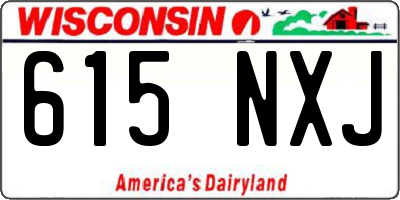 WI license plate 615NXJ