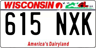WI license plate 615NXK