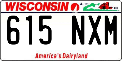 WI license plate 615NXM