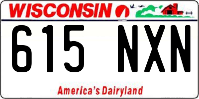 WI license plate 615NXN