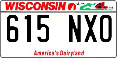 WI license plate 615NXO