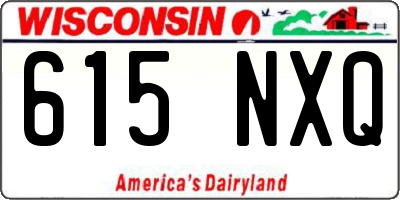 WI license plate 615NXQ