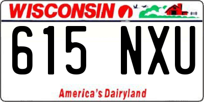 WI license plate 615NXU