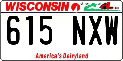 WI license plate 615NXW