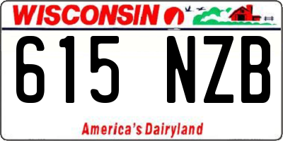 WI license plate 615NZB