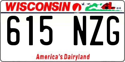WI license plate 615NZG