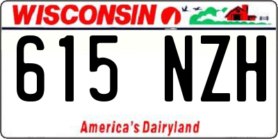 WI license plate 615NZH
