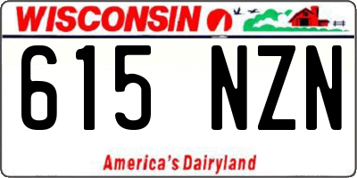 WI license plate 615NZN