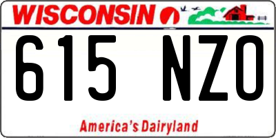 WI license plate 615NZO