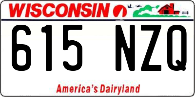 WI license plate 615NZQ