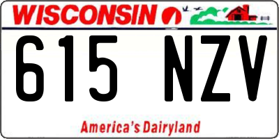 WI license plate 615NZV