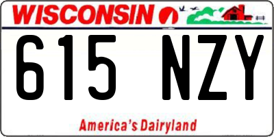 WI license plate 615NZY