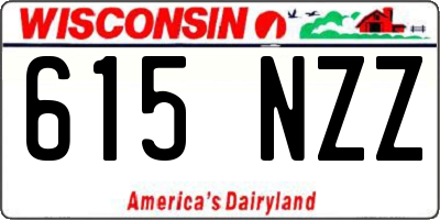 WI license plate 615NZZ