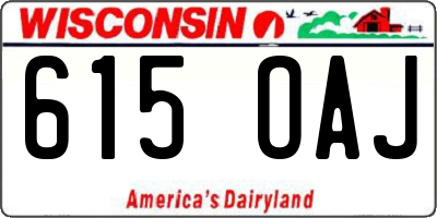 WI license plate 615OAJ
