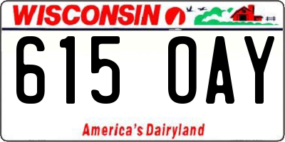 WI license plate 615OAY