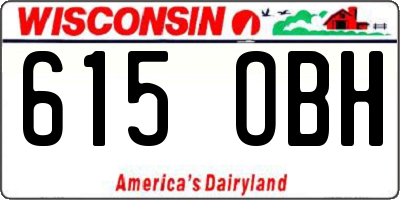 WI license plate 615OBH