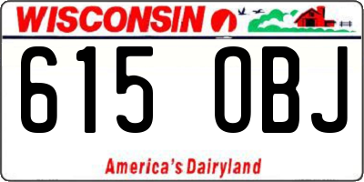 WI license plate 615OBJ