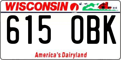 WI license plate 615OBK