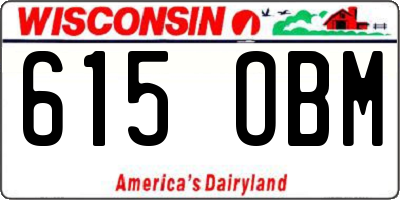 WI license plate 615OBM