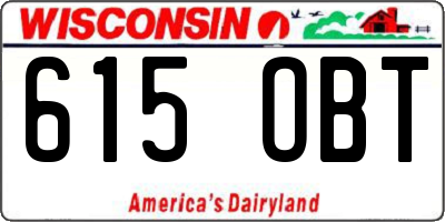 WI license plate 615OBT