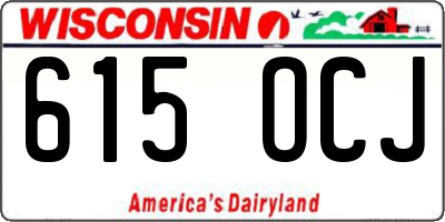 WI license plate 615OCJ