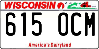 WI license plate 615OCM