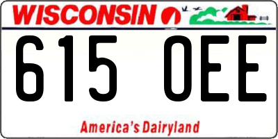 WI license plate 615OEE