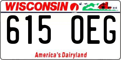 WI license plate 615OEG