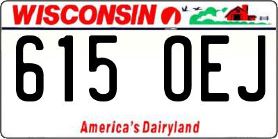 WI license plate 615OEJ