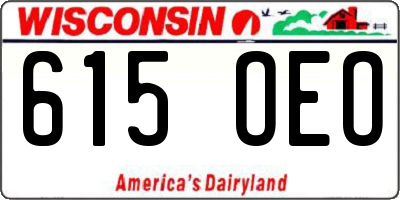 WI license plate 615OEO