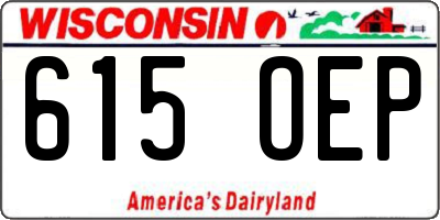 WI license plate 615OEP