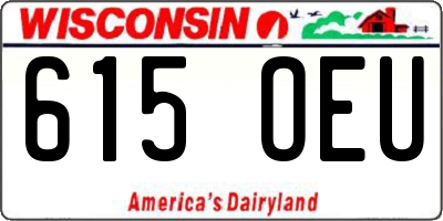 WI license plate 615OEU