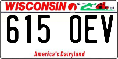 WI license plate 615OEV