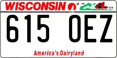 WI license plate 615OEZ