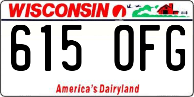 WI license plate 615OFG