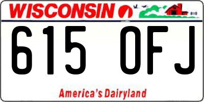 WI license plate 615OFJ
