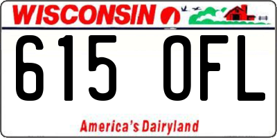 WI license plate 615OFL