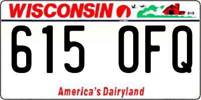 WI license plate 615OFQ
