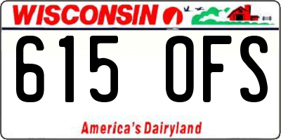 WI license plate 615OFS