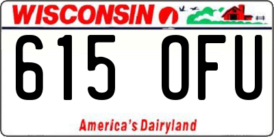 WI license plate 615OFU