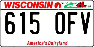WI license plate 615OFV