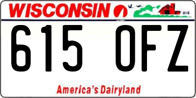 WI license plate 615OFZ