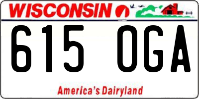 WI license plate 615OGA