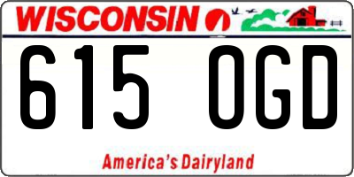 WI license plate 615OGD